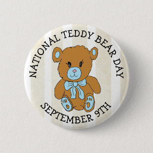 9. September: National Teddy Bear Day Holiday Button