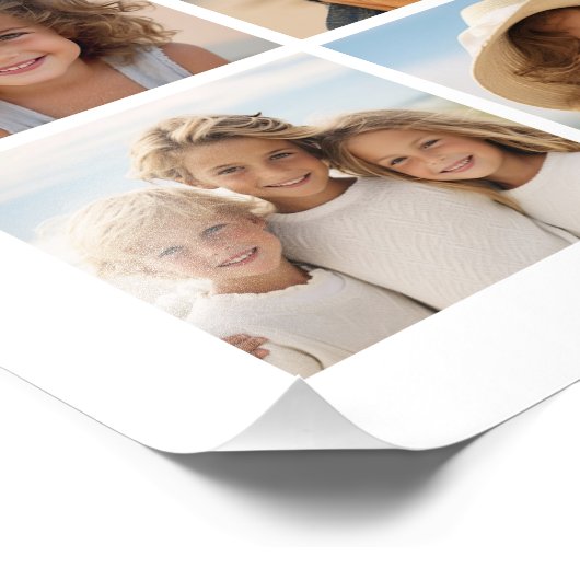 9 Square Collage - White Back Fotodruck (Ecke)