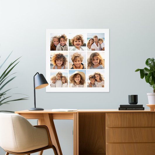 9 Square Collage - White Back Fotodruck