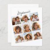 9 Square Foto Collage - Schwarz und Weiß (Vorne/Hinten)