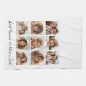 9 Square Foto Collage - Schwarz und Weiß Handtuch (Horizontal)