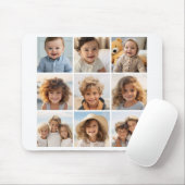 9 Square Foto Collage - Schwarz und Weiß Mousepad (Mit Mouse)