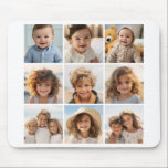 9 Square Foto Collage - Schwarz und Weiß Mousepad<br><div class="desc">Schwarz-Weiß-Design - Verwenden Sie Ihre Fotos ohne Rahmen auf diesem! Fügen Sie Ihre Lieblingsfotos und Schnappschüsse zu diesem Streifen für einen lustigen Speicherbewahrer hinzu. Ein künstlerischer Weg,  um Ihre besten Foto-Sharing-Bilder anzuzeigen.</div>