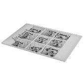 9 Square Foto Collage - Schwarz und Weiß Schneidebrett (Ecke)
