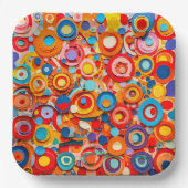 9" Square Paper Plate Pappteller (Vorderseite)