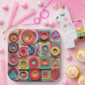 9" Square Paper Plate Pappteller (Party)