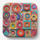 9" Square Paper Plate Pappteller (Vorderseite)