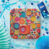 9" Square Paper Plate Pappteller (Party)