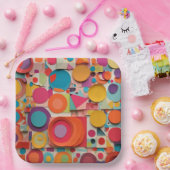 9" Square Paper Plate Pappteller (Party)