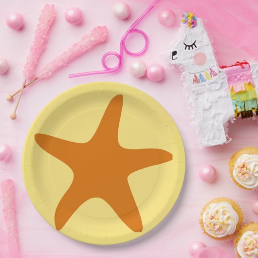 9" Starfish Paper-Teller Pappteller (Party)