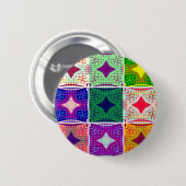 9 Sterne Hakuna matata Muster Button (Vorne & Hinten)