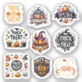9 stickers Trick or treat Aufkleber (Vorderseite)