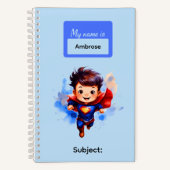 9 Superhelden Kinder Jungen Schreibwaren Schüler Notizblock (Vorderseite)