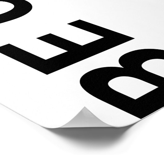 9 Tabelle Einfaches White Wedding Chart Poster (Ecke)