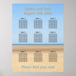 9 Tabelle für Hochzeiten am Strand Poster