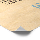 9 Tabelle für Hochzeiten am Strand Poster (Ecke)