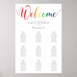 9 Tabelle Gay Pride Rainbow Seating Chart Poster