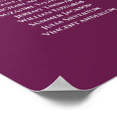 9 Tabelle Hochzeitskalkulation & Silber Poster (Ecke)