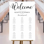 9 Tabelle Hochzeitstabelle Poster<br><div class="desc">Große 24x36 Hochzeitssitzkarte mit 9 Tischen.</div>