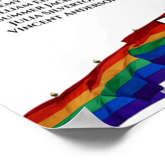 9 Tabelle Rainbow-Gay Pride Hochzeitstabelle Poster (Ecke)