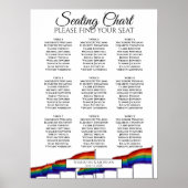 9 Tabelle Rainbow-Gay Pride Hochzeitstabelle Poster (Vorne)