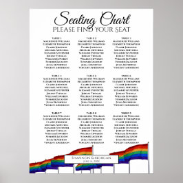 9 Tabelle Rainbow-Gay Pride Hochzeitstabelle Poster