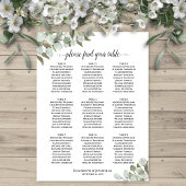 9 Tabelle Rustikale Eukalyptus-Hochzeitstabelle Poster