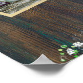 9 Tabelle Rustikales Holz Gypsophila FOTO SITZENDE Poster (Ecke)