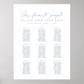 9 Tabellen Unsere Lieblings-Sitzkarte Poster (Vorne)