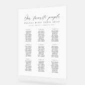 9 Tables Favorite People Acrylic Seating Chart Acrylschild (Winkel)