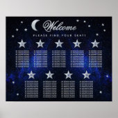 9 Tafelstars Moon Celestial Hochzeitssattrak Poster (Vorne)