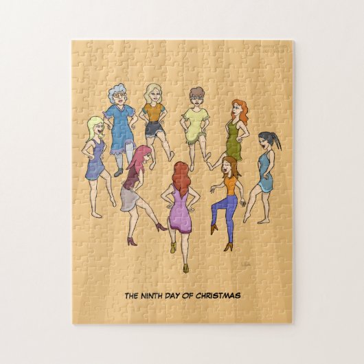 9. Tag Puzzlen des Weihnachten(neun Damen) Puzzle (Vertikal)