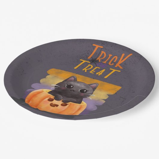 9" Teller für Trick oder Treten (Schrägansicht)