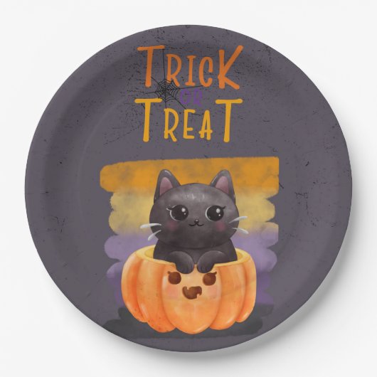 9" Teller für Trick oder Treten (Vorderseite)