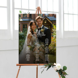 9 Tische elegante Hochzeitskarte für Fotos Poster