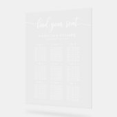 9 Tische Eleganter Hochzeitsplan Acrylschild (Winkel)