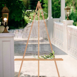 9 Tische Grüne Hochzeit Sitzplan  Acrylschild