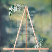 9 Tische Grüne Hochzeitsplanung Acrylschild (Neutral)