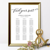 9 Tische Hochzeitstabelle Einfache Chic-Schrift Poster