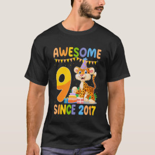 9 Toll seit 2017 Gepard Thema 9 Jahre alt Geburt T-Shirt