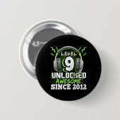 9 Unlocks Phantastisch 2012 Videospiel 9. Geburtst Button (Vorne & Hinten)