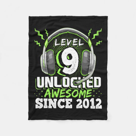 9 Unlocks Phantastisch 2012 Videospiel 9. Geburtst Fleecedecke (Vorderseite)