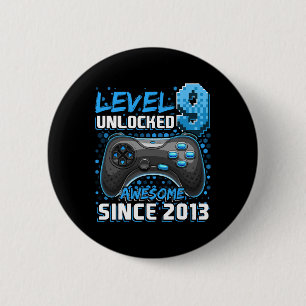 9 Unlocks Phantastisch 2013 Videospiel 9. Geburtst Button