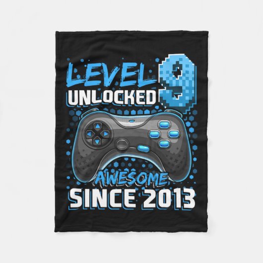 9 Unlocks Phantastisch 2013 Videospiel 9. Geburtst Fleecedecke (Vorderseite)