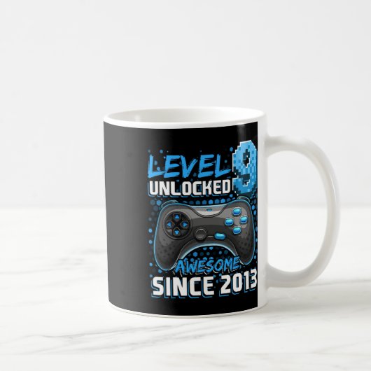 9 Unlocks Phantastisch 2013 Videospiel 9. Geburtst Kaffeetasse (Rechts)