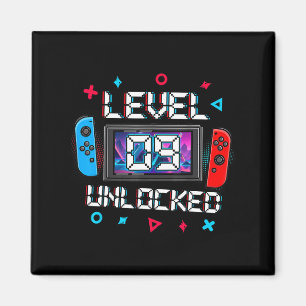9 Unverriegelter Gamer 9. Geburtstag Geschenk Vide Magnet