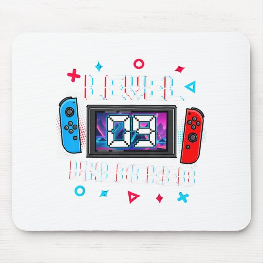9 Unverriegelter Gamer 9. Geburtstag Geschenk Vide Mousepad (Vorne)