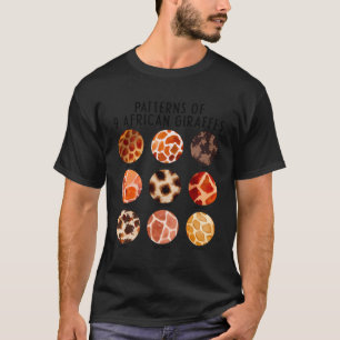 9 Verschiedene Muster der afrikanischen Giraffen-B T-Shirt