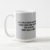 9 von 10 Stimmen in meinem Kopf COFFEE-TASSE Kaffeetasse (Links)