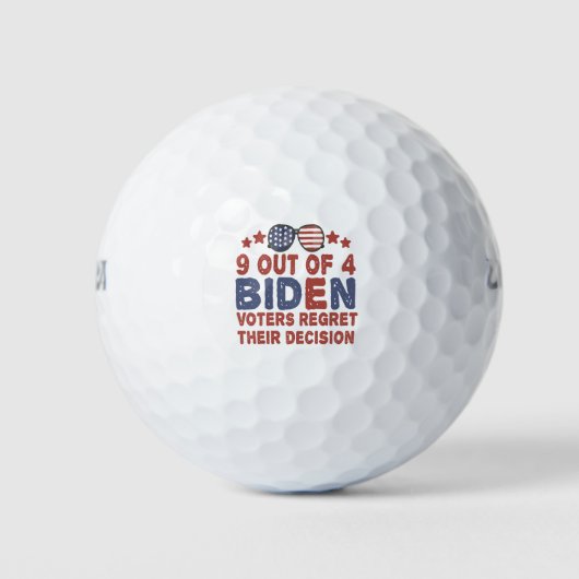 9 von 4 Biden-Wählern bedauern ihr Entscheidungsge Golfball (Vorderseite)